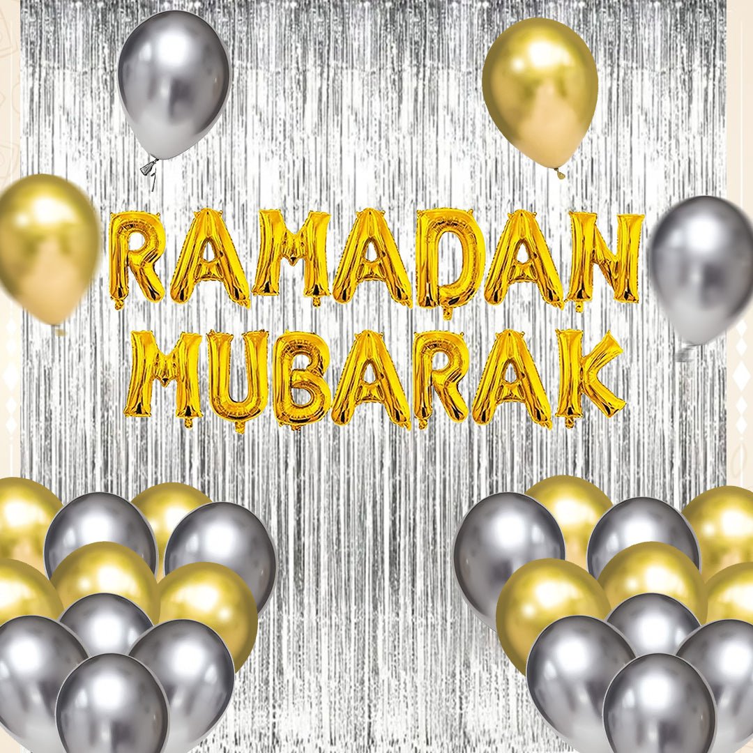 Golden & Silver Ramadan Balloon Kit Bundle - aliakbardecoration