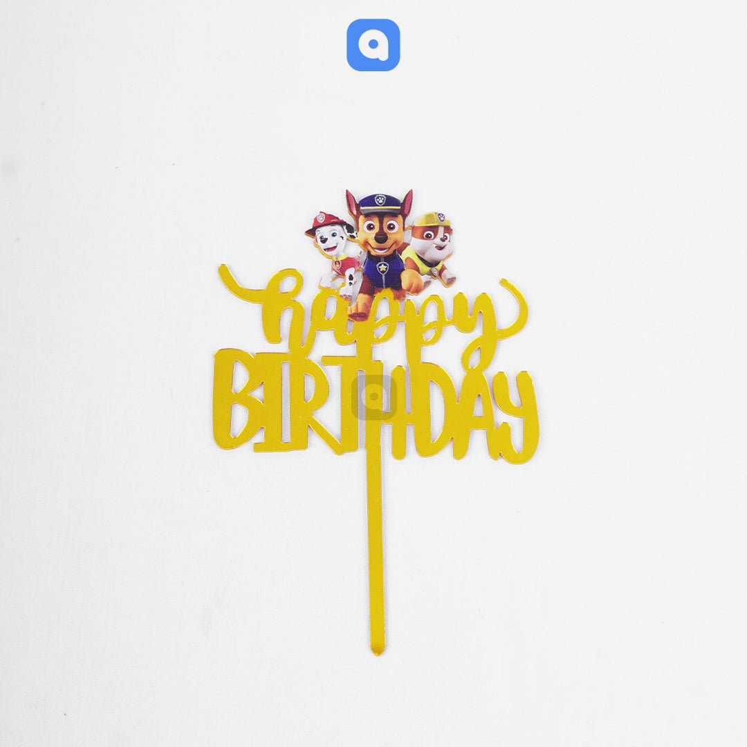 Happy Birthday Acrylic Cake Topper - aliakbardecoration