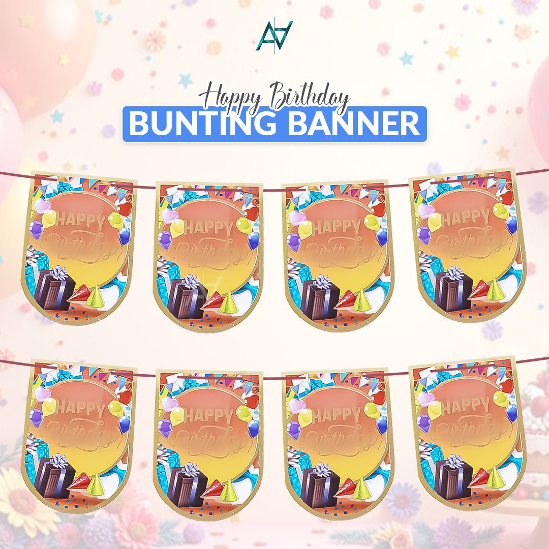 Happy Birthday Bunting Banner - Ali Akbar decorations - aliakbardecoration