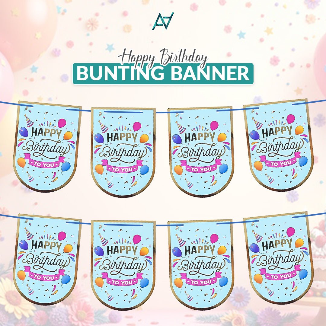 Happy Birthday Bunting Banner - Ali Akbar decorations - aliakbardecoration