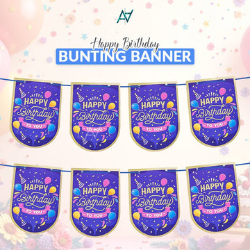 Happy Birthday Bunting Banner - Ali Akbar decorations - aliakbardecoration