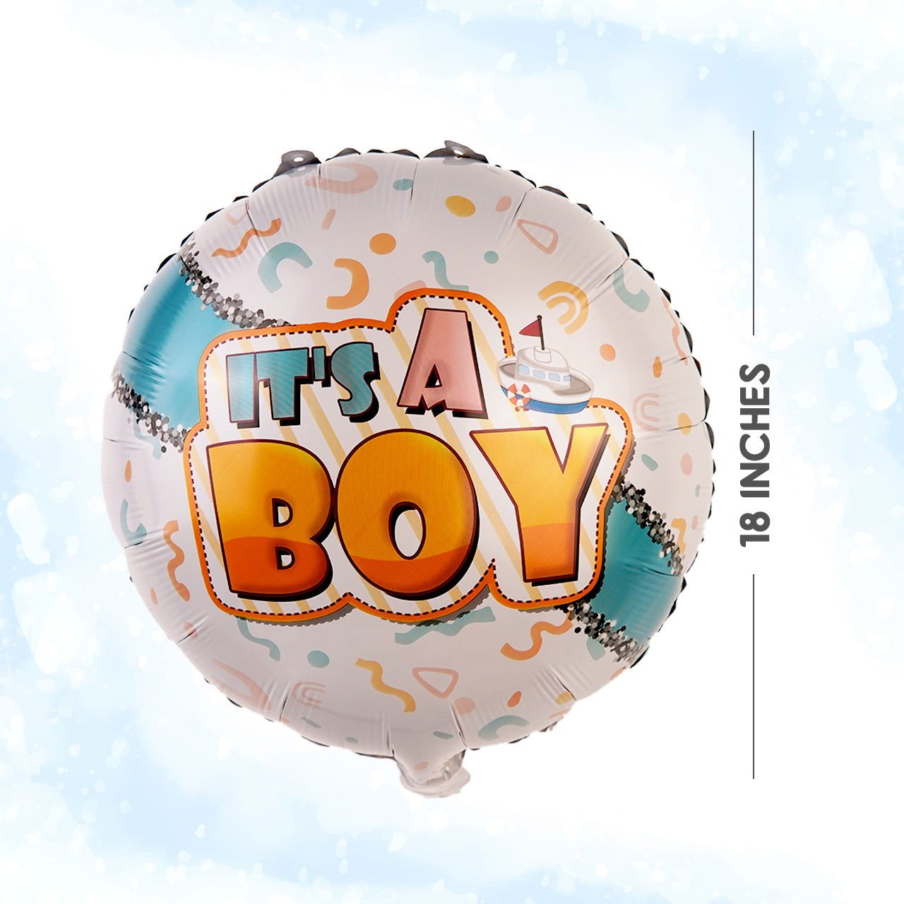 Its a Boy 5 Pcs Face Foil Balloon | For | Baby Shower Decor | - aliakbardecoration
