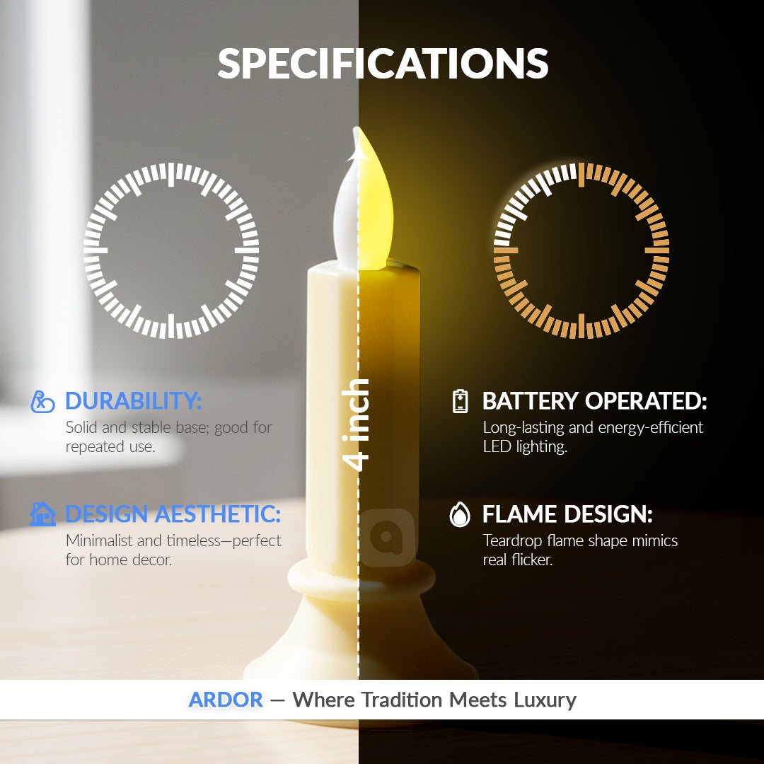 LED Candle Lamps – 12 Pcs Flameless Candle Lights for Home & Events - aliakbardecoration