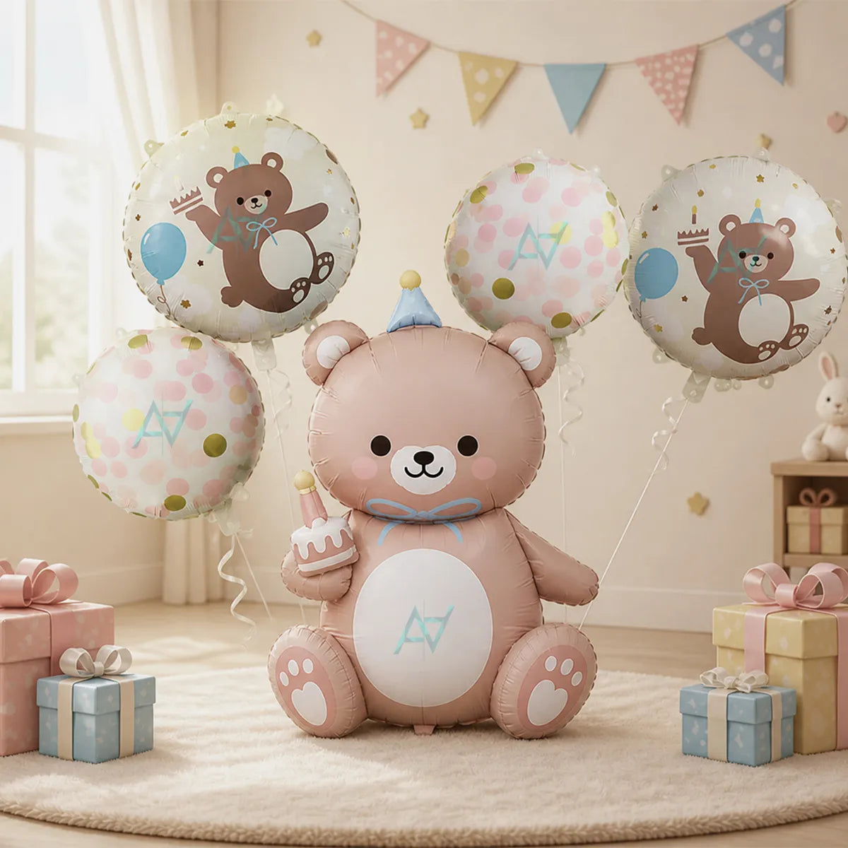 Teddy Bear Foil Balloon Set