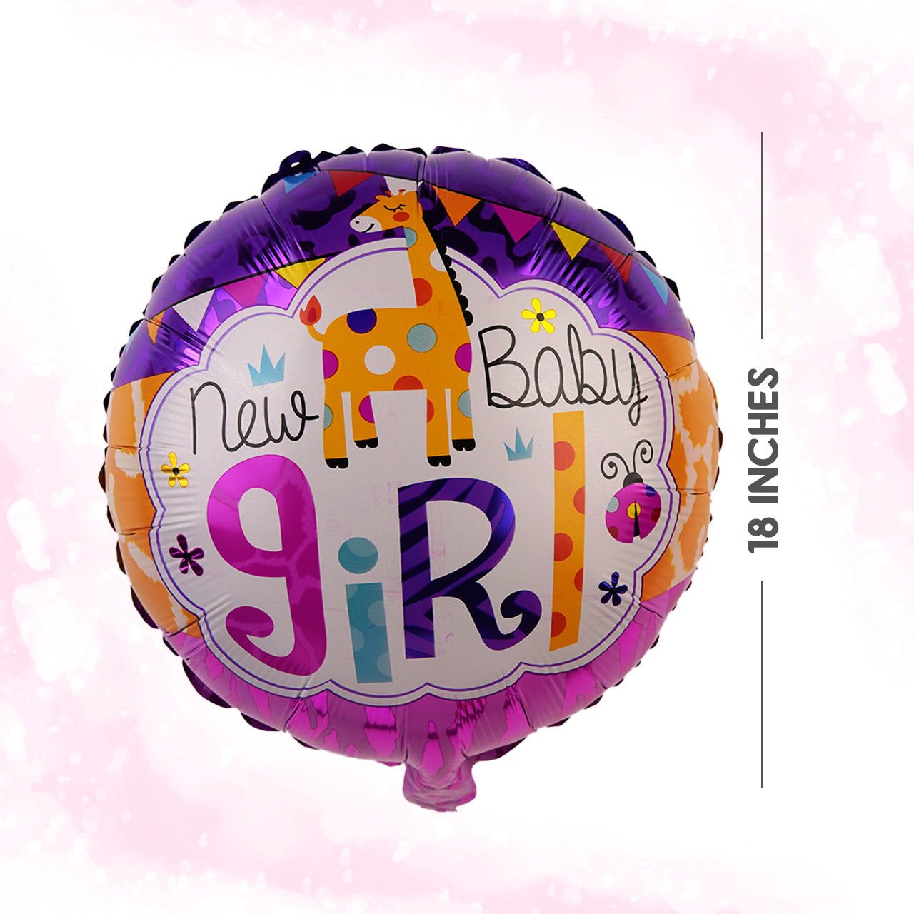 New Baby Girl 5 Pcs Foil Balloon - aliakbardecoration