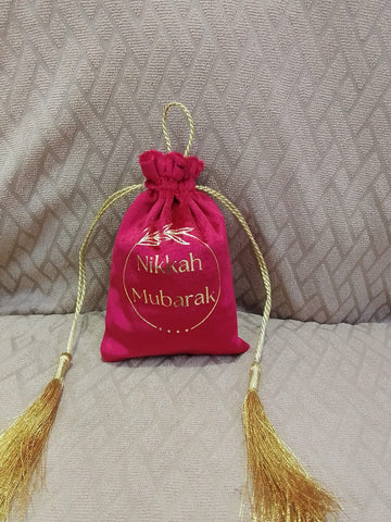 Nikkah Mubarak Velvet Pouch