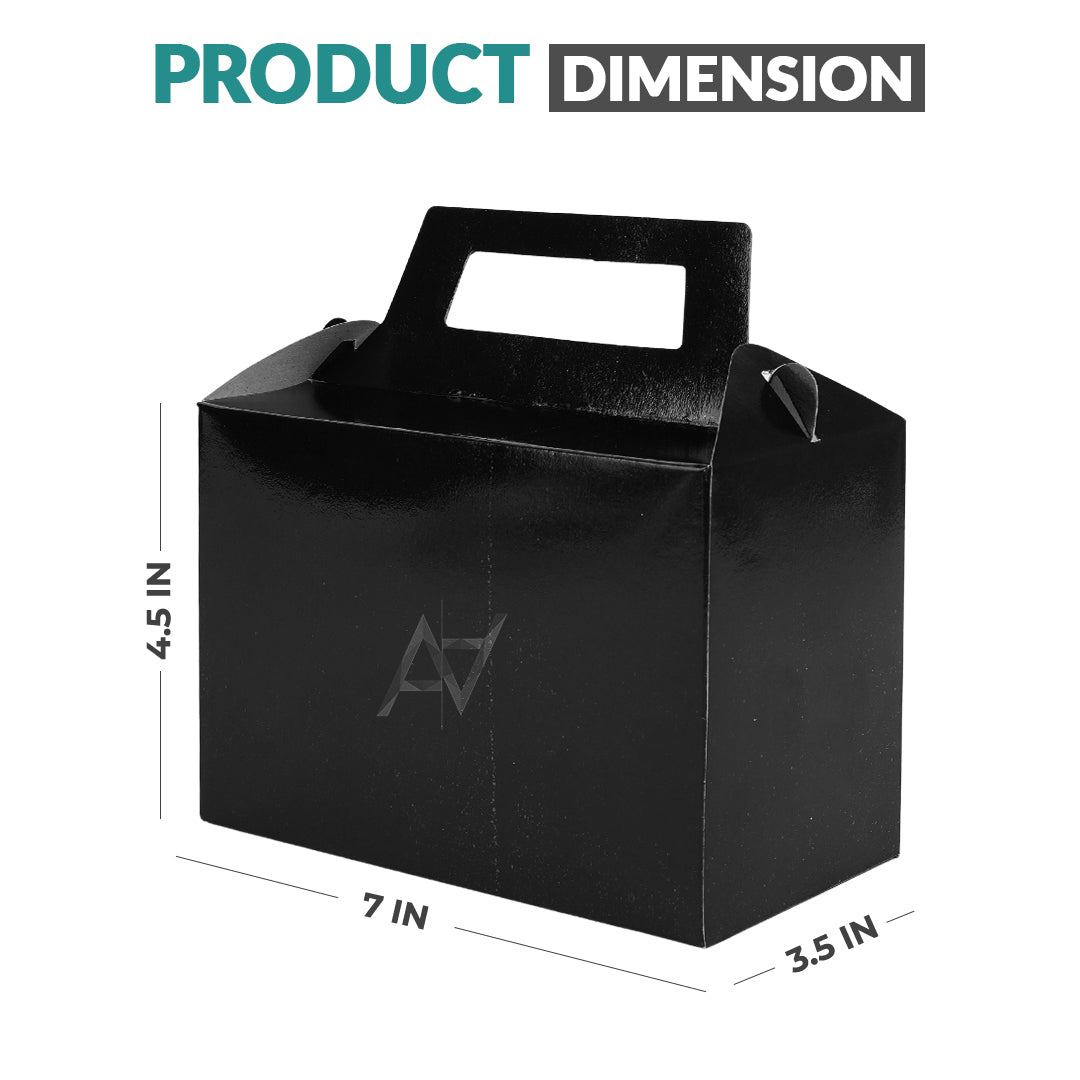 Pack of 10 - Black Goodie Boxes | Perfect for Parties & Events – Ali Akbar Decoration - aliakbardecoration