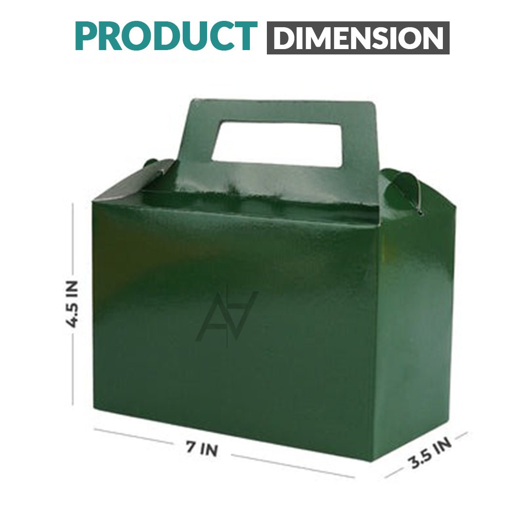 Pack of 10 - Dark green Goodie Boxes | Perfect for Parties & Events – Ali Akbar Decoration - aliakbardecoration