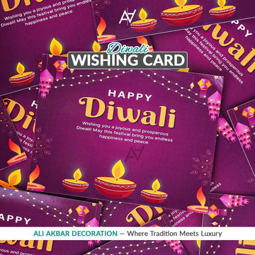 Pack of 10 – Diwali Wishing Cards | Ali Akbar Decorations - aliakbardecoration