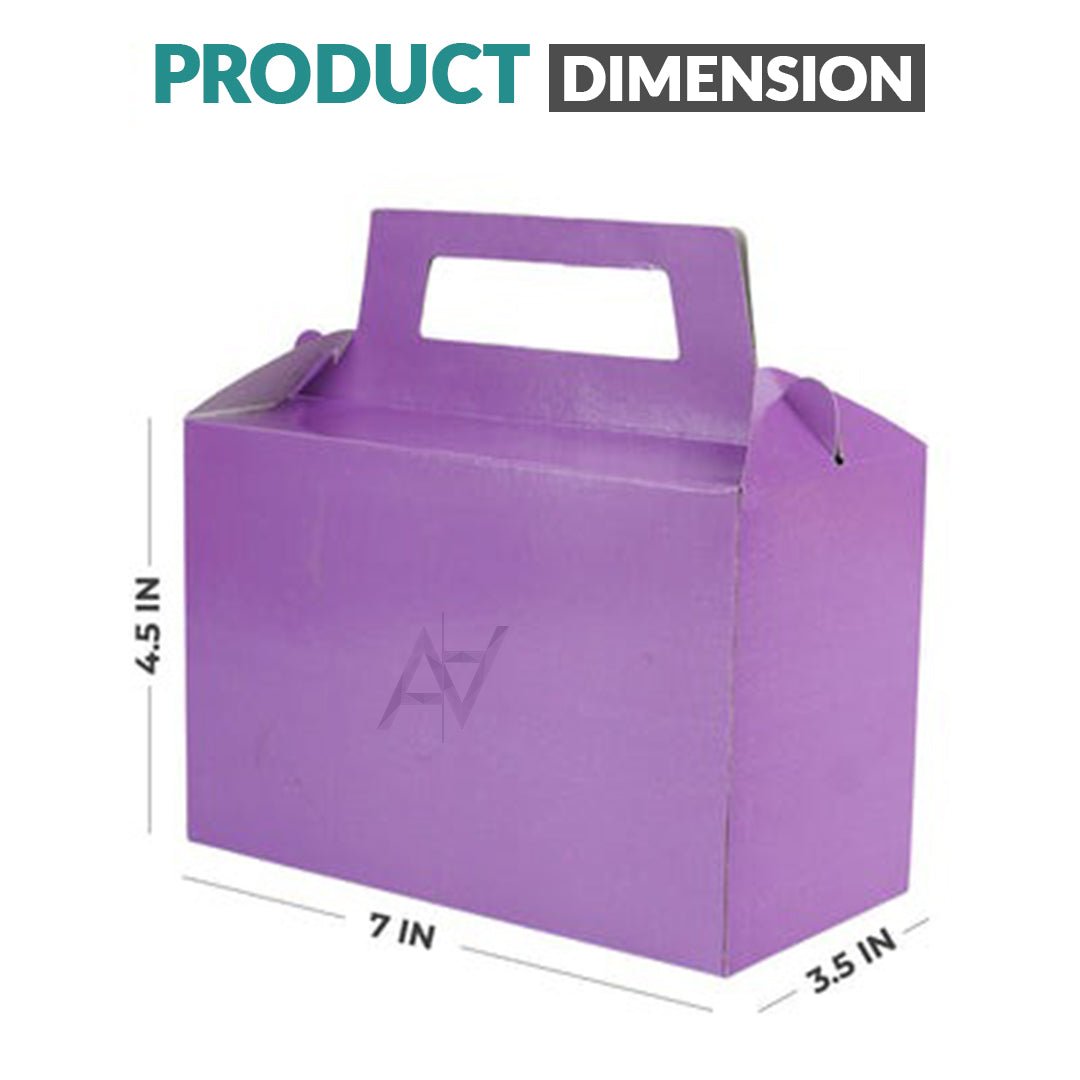 Pack of 10 - Macron purple Goodie Boxes | Perfect for Parties & Events – Ali Akbar Decoration - aliakbardecoration