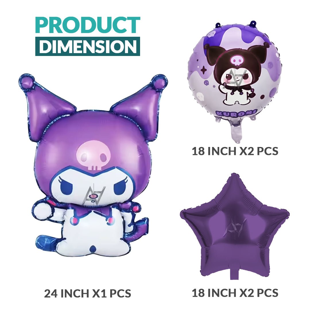 Pack of 10 - Sanrio Foil Balloons - 5 pcs Set - Ali Akbar decoration - aliakbardecoration