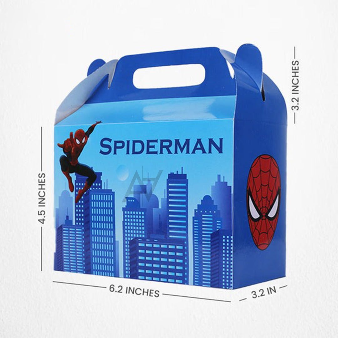 Pack of 10 - Spider Man Theme Goodie Boxes - Ali Akbar Decoration - aliakbardecoration