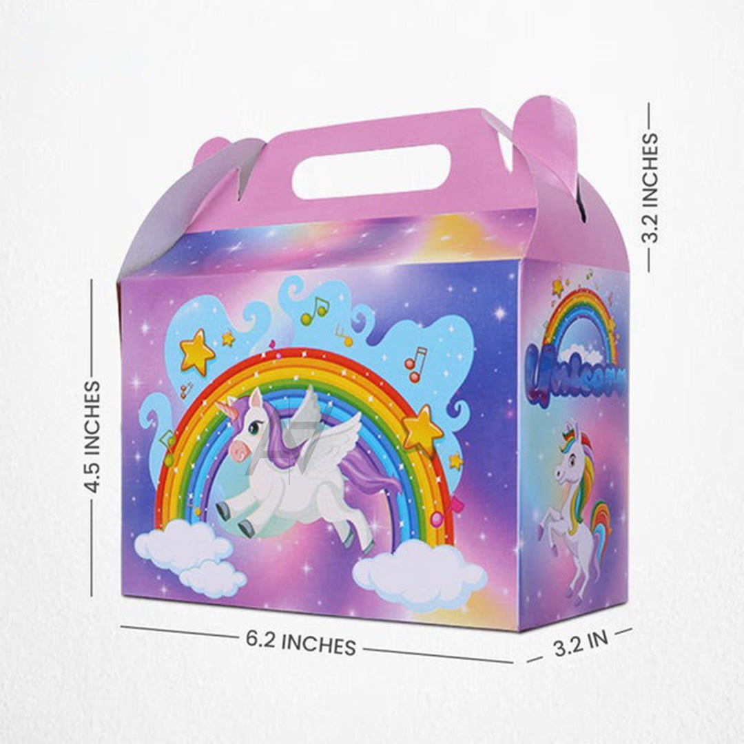 Pack of 10 - Unicorn Theme Goodie Boxes - Ali Akbar Decoration - aliakbardecoration