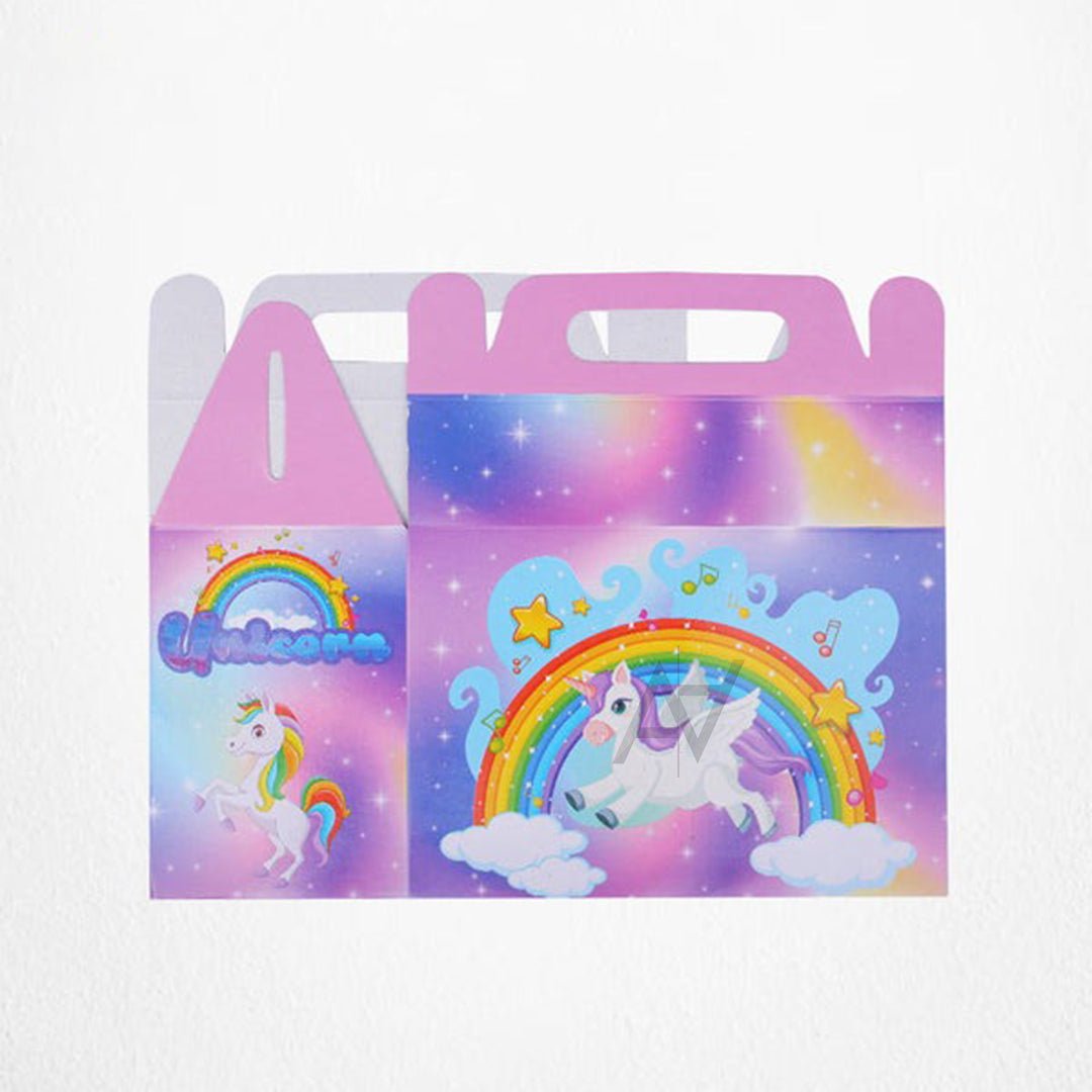 Pack of 10 - Unicorn Theme Goodie Boxes - Ali Akbar Decoration - aliakbardecoration