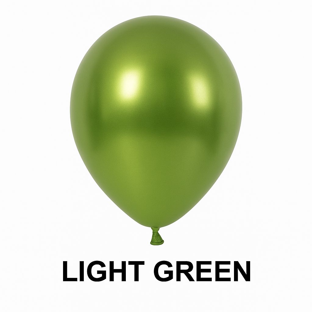 Pack of 50 - Light Green 10 Inch Chrome Balloon - aliakbardecoration