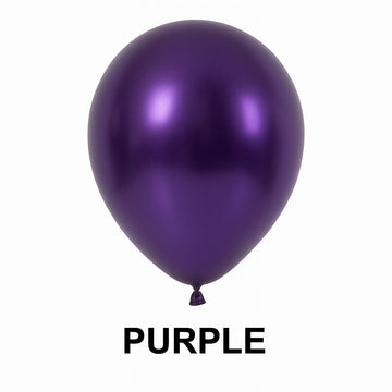 Pack of 50 - Purple 10 Inch Chrome Balloon - aliakbardecoration