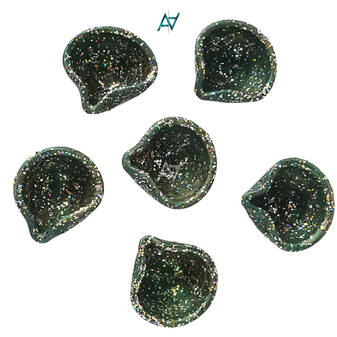 Pack of 6 Clay Lamps – Traditional Diyas for Diwali & Festive Decoration - aliakbardecoration