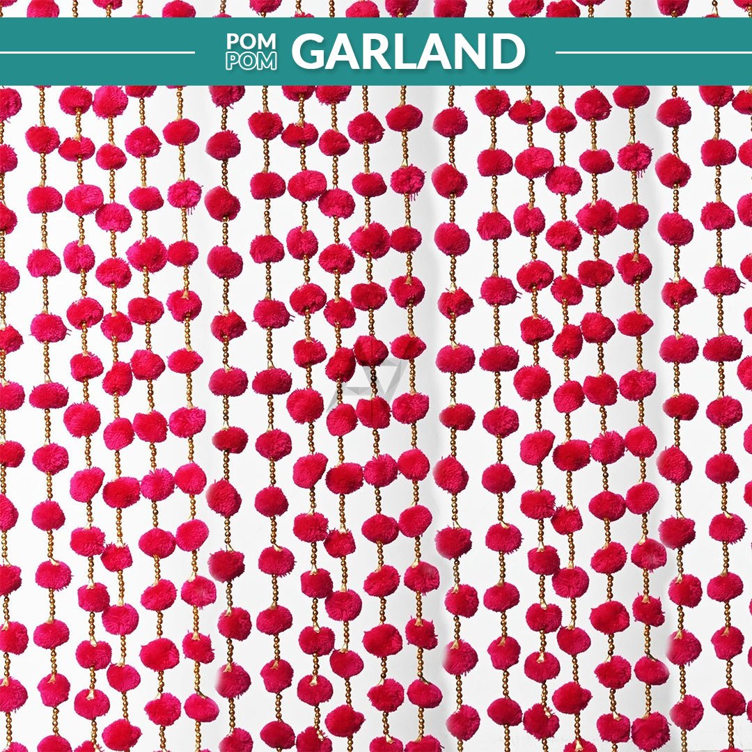 Pom Pom Garland 12 Pcs - aliakbardecoration