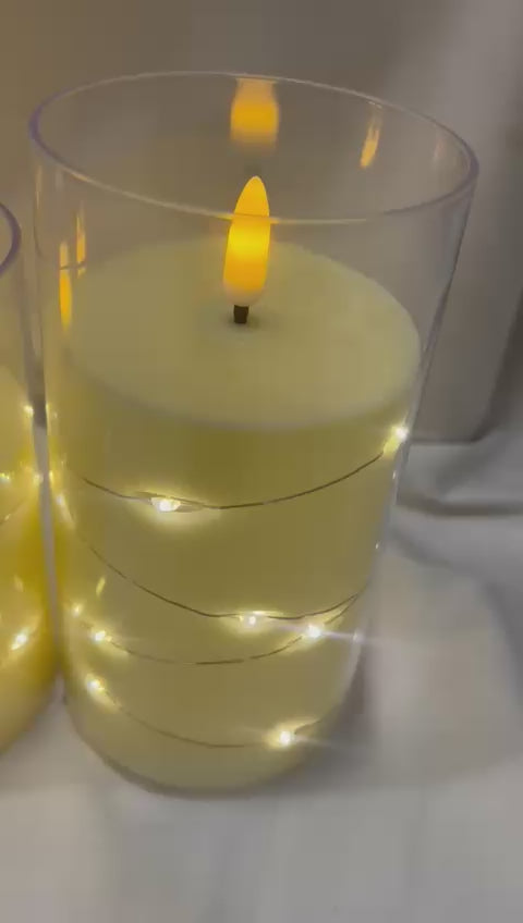 Battery Operated Acrylic LED Candle (3 Sizes Available)
