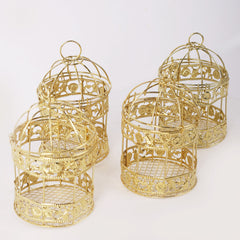 Mini Golden Iron Cage For Home Decor