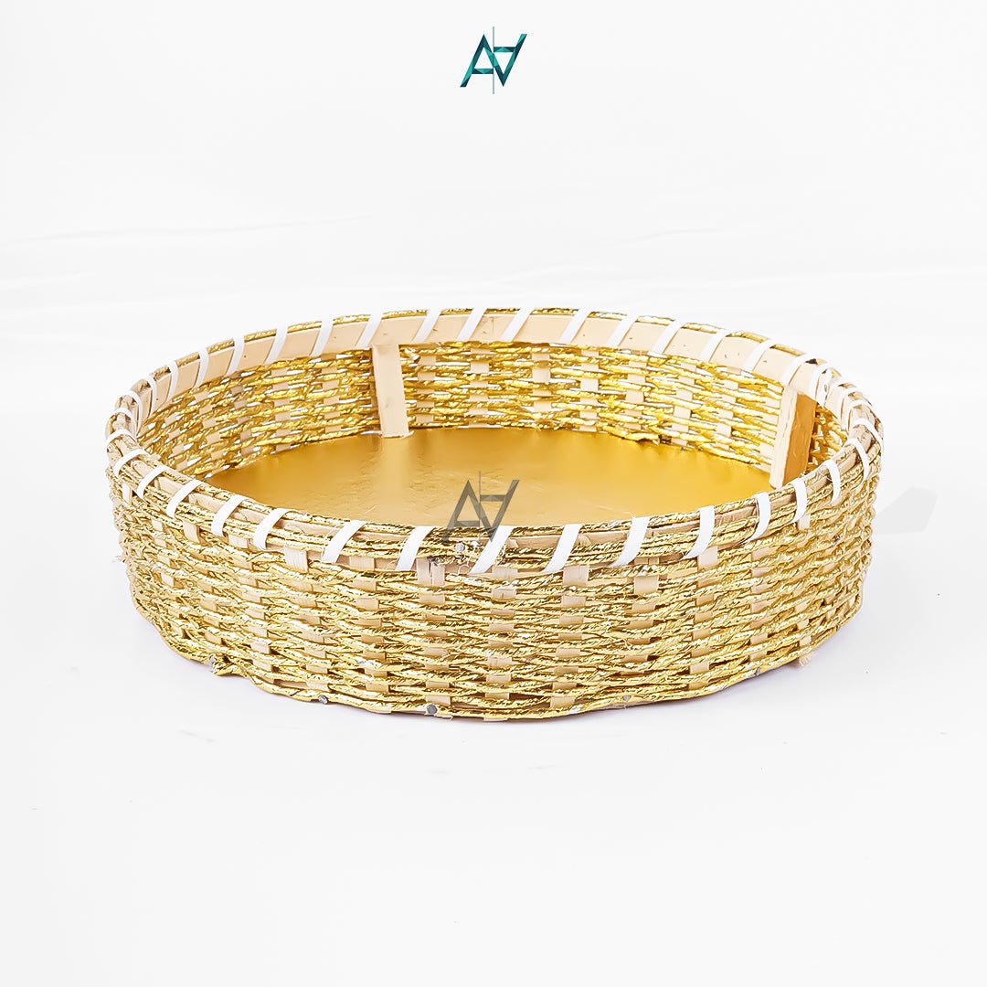 Round Jute Serving & Storage Tray for Home Decor - aliakbardecoration