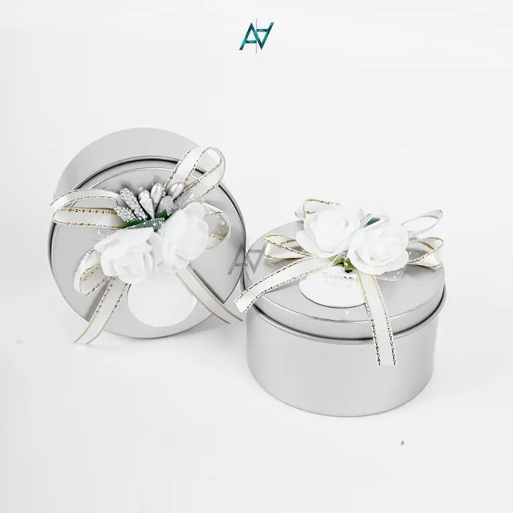 Round Nikkah Tin Boxes – Premium Bid & Favor Boxes - aliakbardecoration