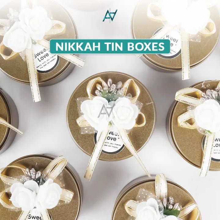 Round Nikkah Tin Boxes – Premium Bid & Favor Boxes - aliakbardecoration