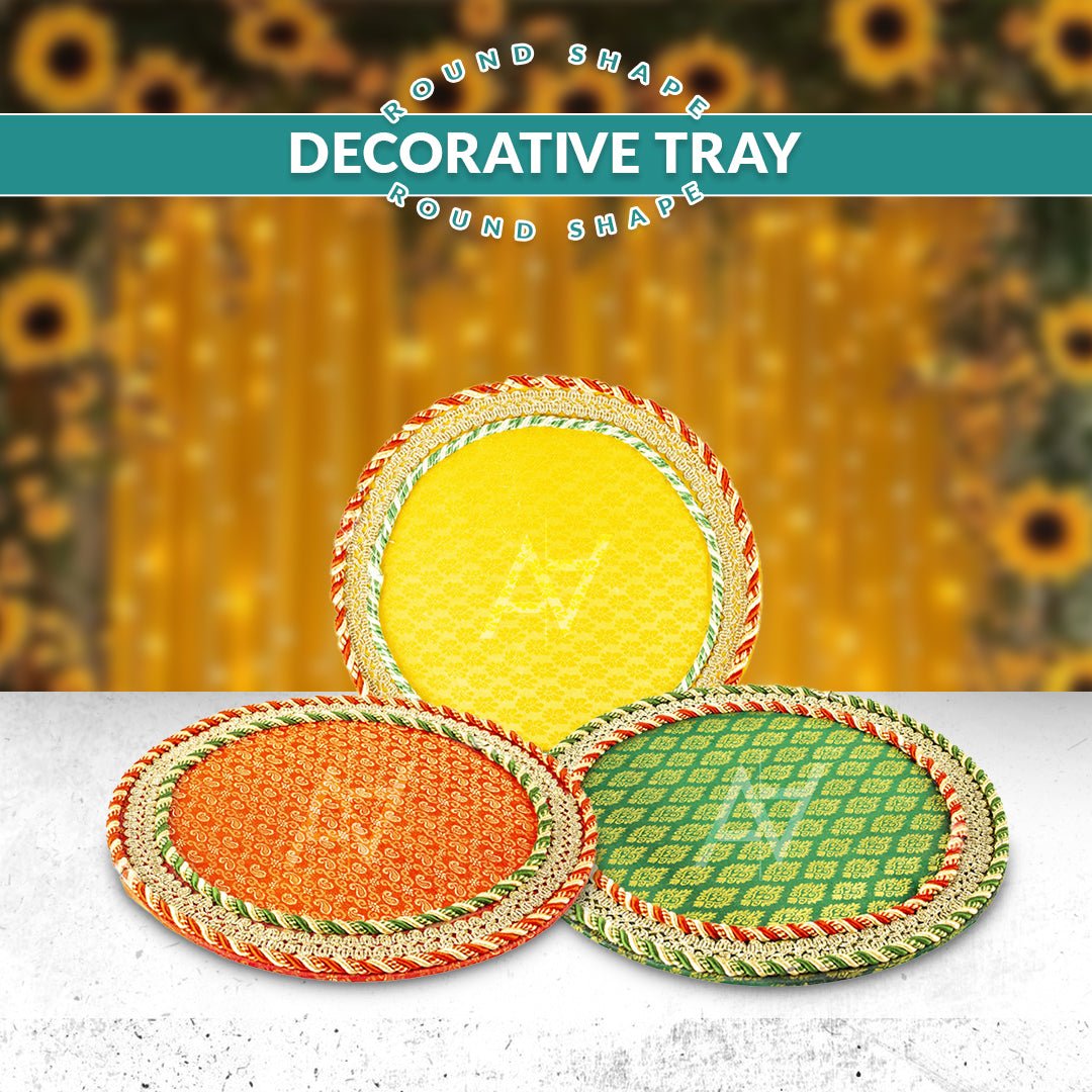 Round Shaped Decorated Tray - aliakbardecoration