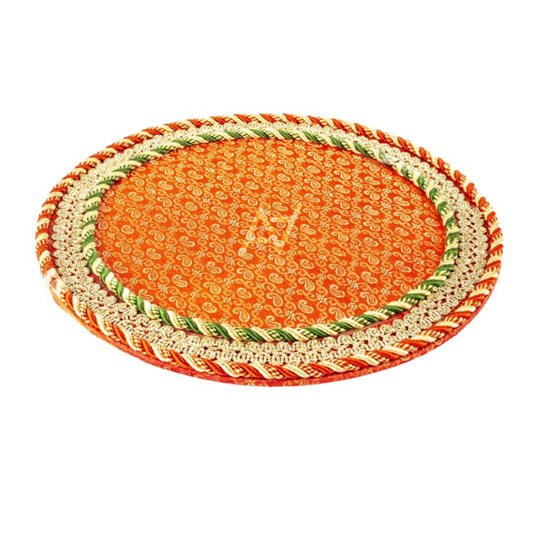Round Shaped Decorated Tray - aliakbardecoration