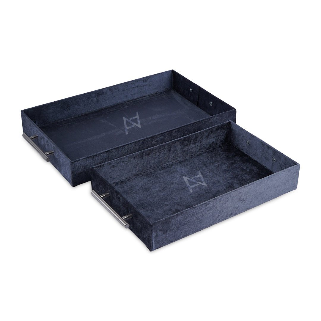 Set of 2 – Velvet Trays for Gifting & Wedding - aliakbardecoration