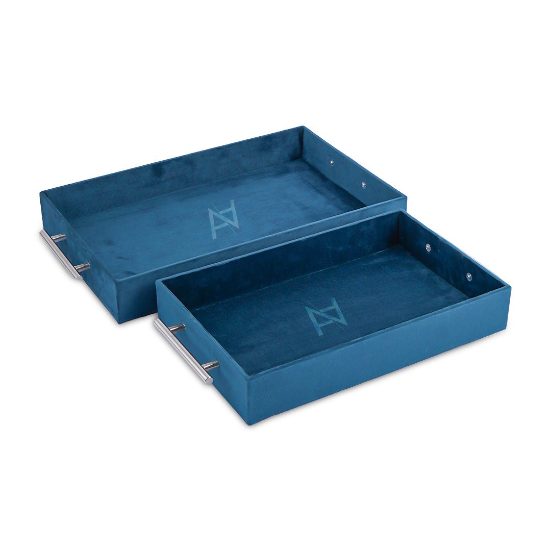Set of 2 – Velvet Trays for Gifting & Wedding - aliakbardecoration