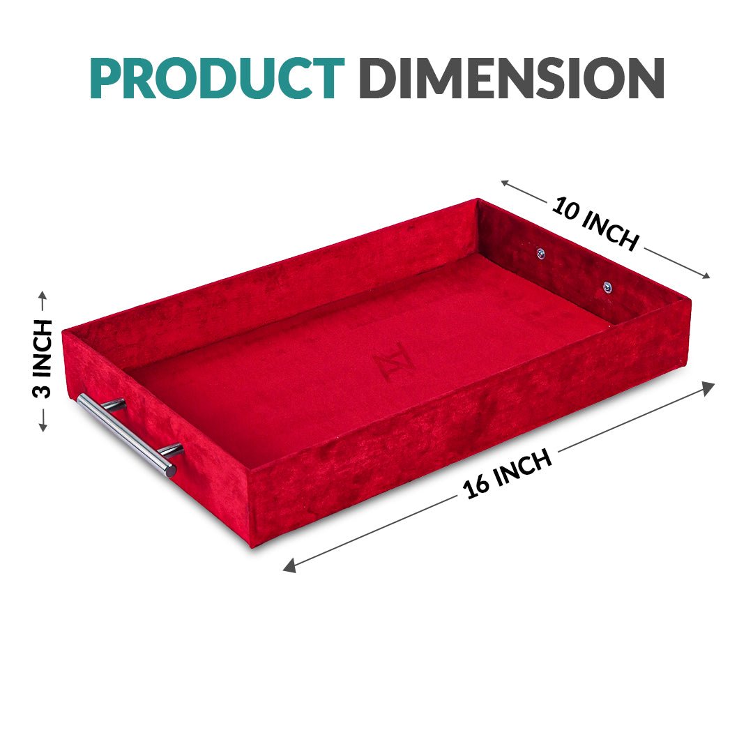 Set of 2 – Velvet Trays for Gifting & Wedding - aliakbardecoration