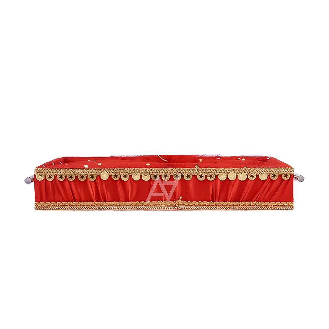 Set of 3 – Red Satin Wedding Trays for Gifting & Decoration - aliakbardecoration