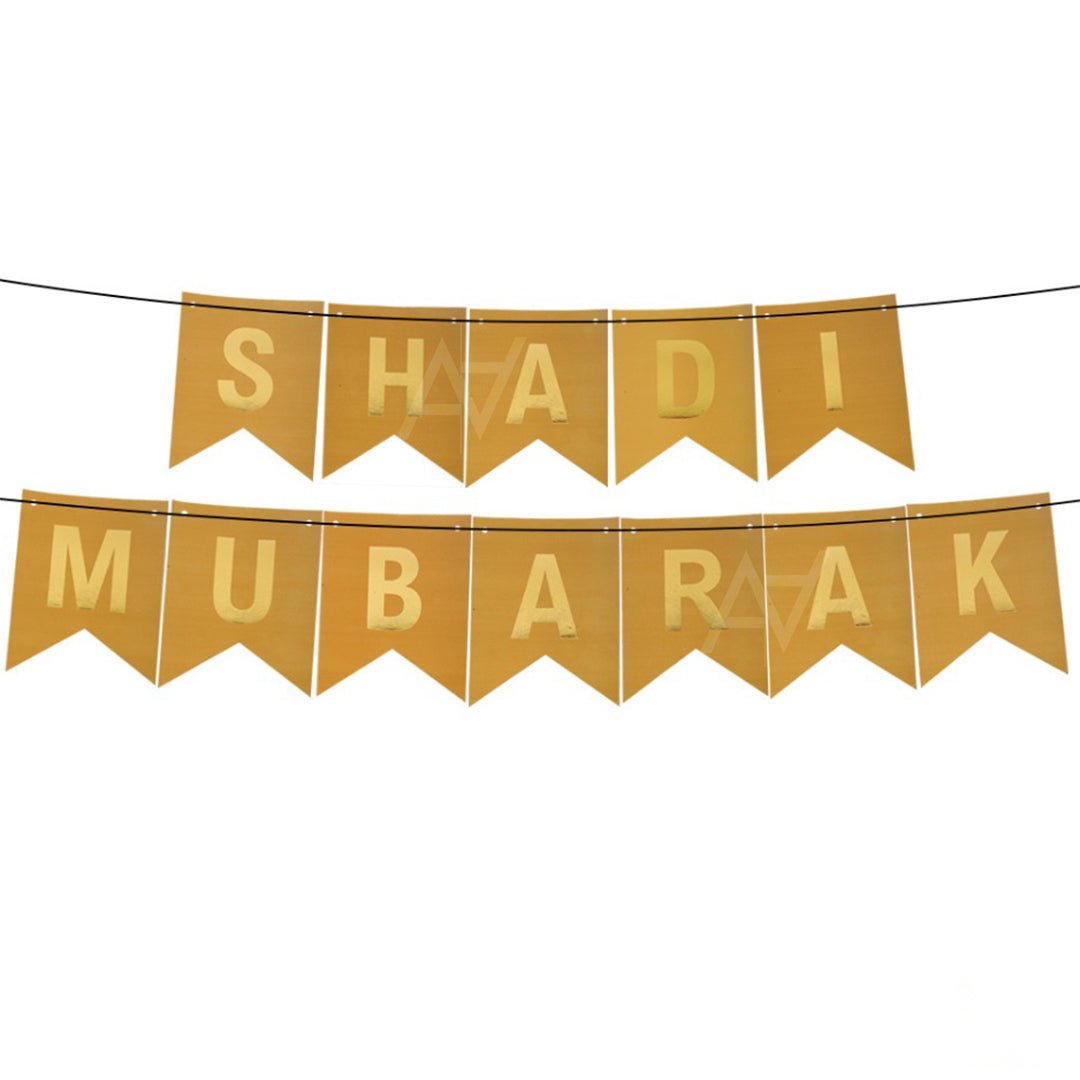 Shadi Mubarak Hanging Banner - aliakbardecoration