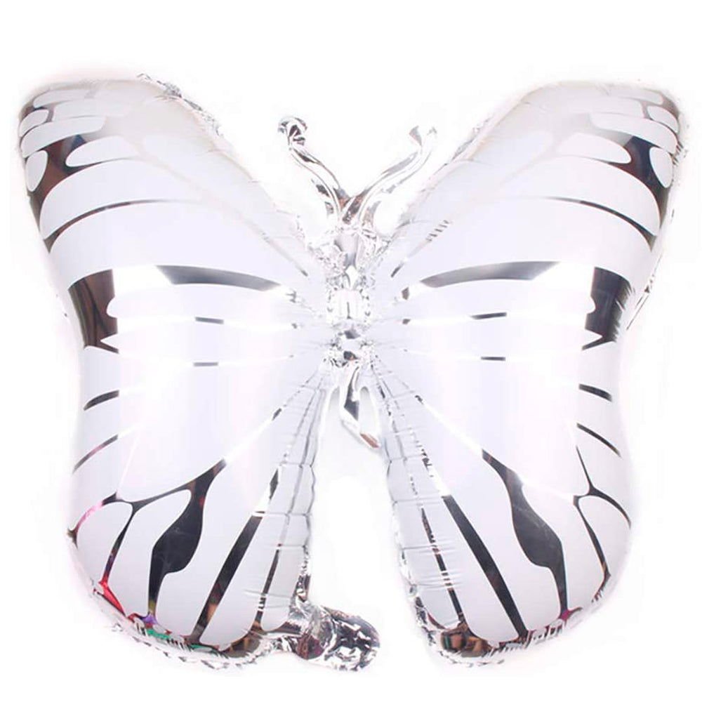 Silver Butterfly Foil Balloons - aliakbardecoration