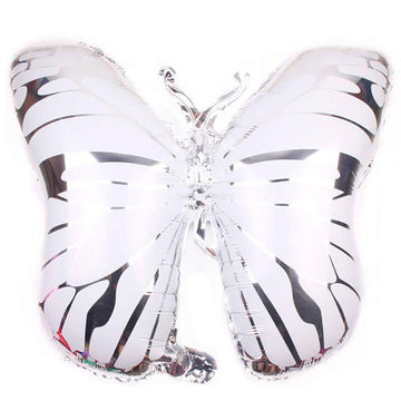 Silver Butterfly Foil Balloons - aliakbardecoration