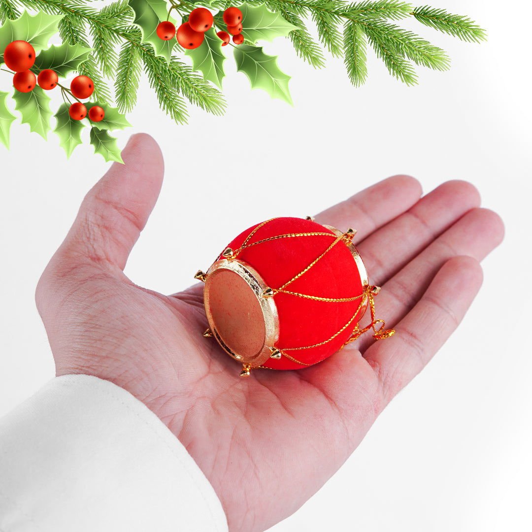 Small Hanging Drum 12 Pcs for Christmas Tree Decor - aliakbardecoration