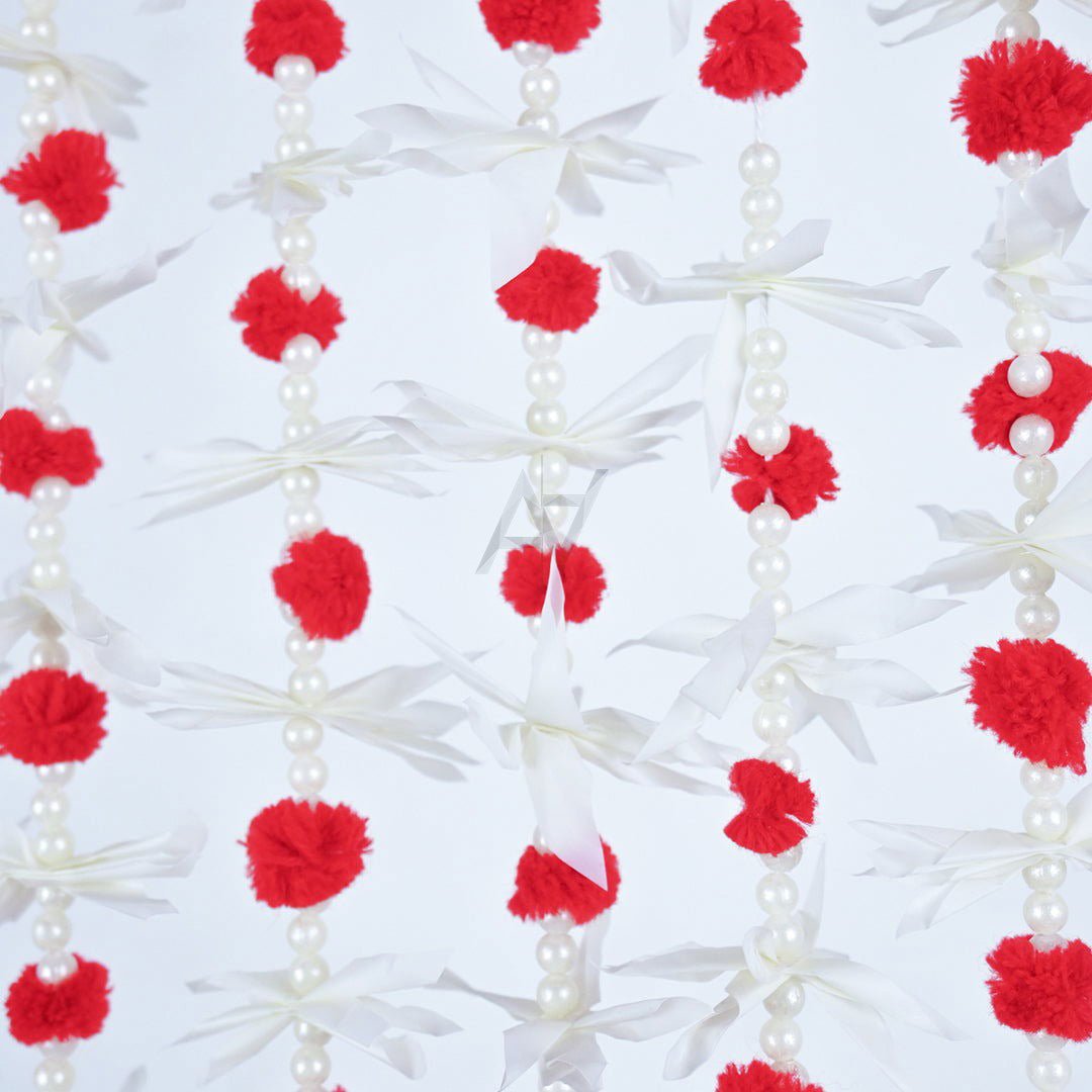 Small Pom Pom Garland 12 Pcs - aliakbardecoration
