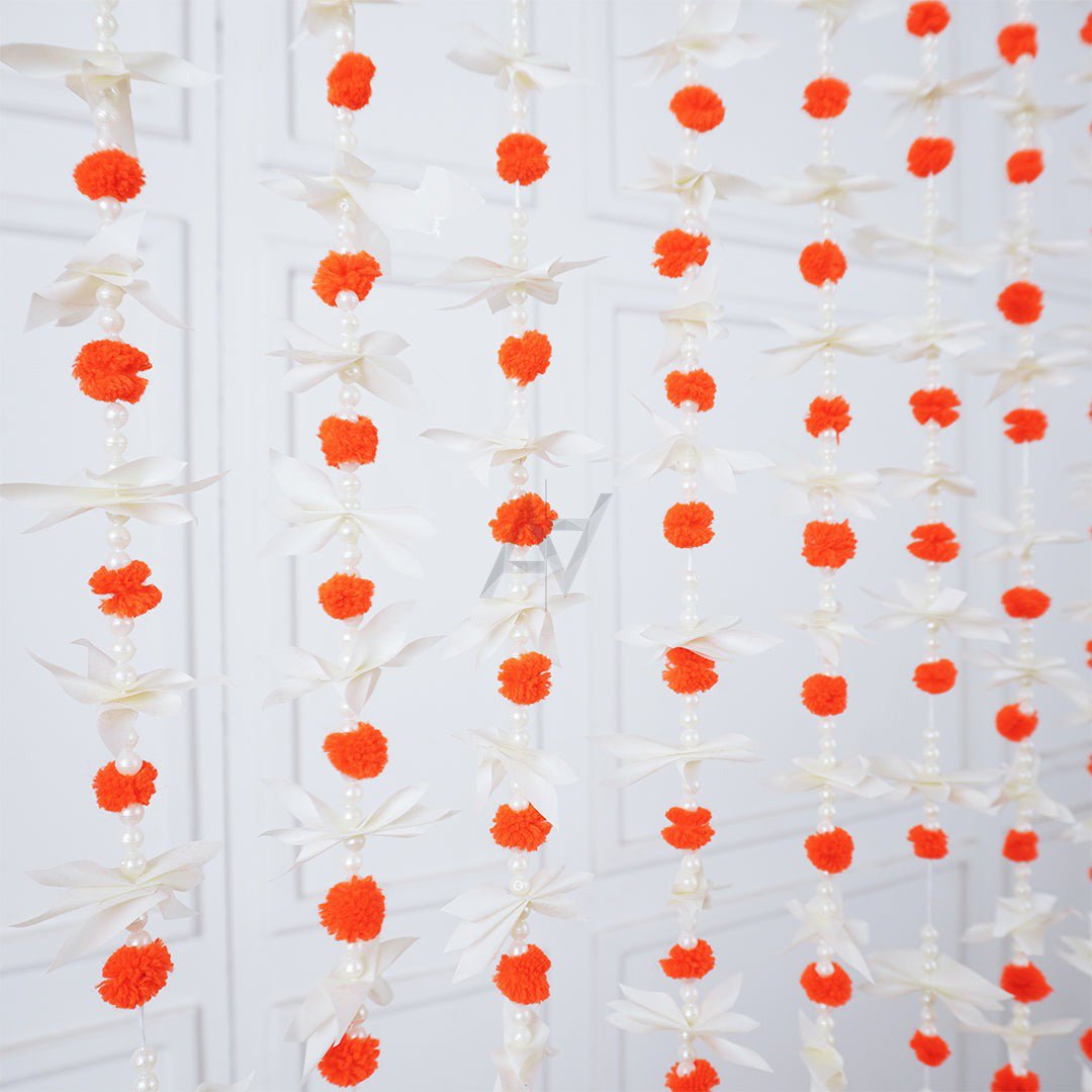 Small Pom Pom Garland 12 Pcs - aliakbardecoration