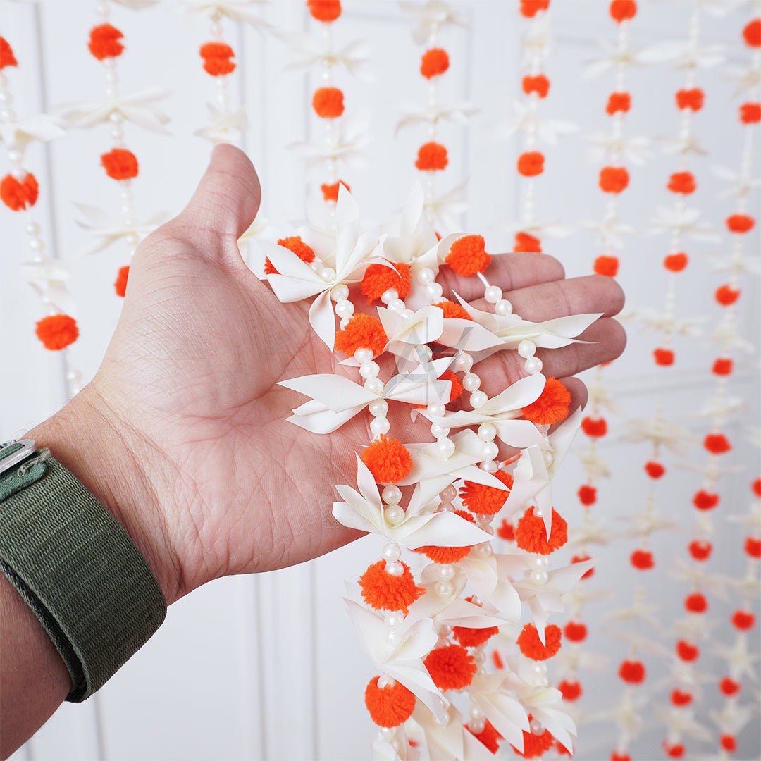 Small Pom Pom Garland 12 Pcs - aliakbardecoration