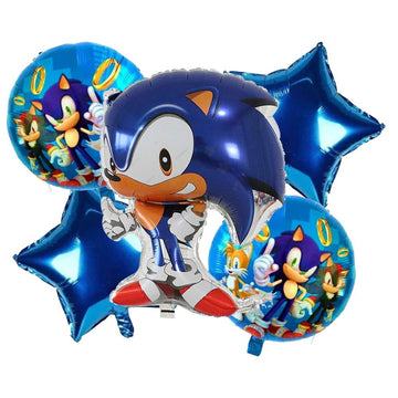 Sonic 5 Pcs Foil Balloons Set - aliakbardecoration