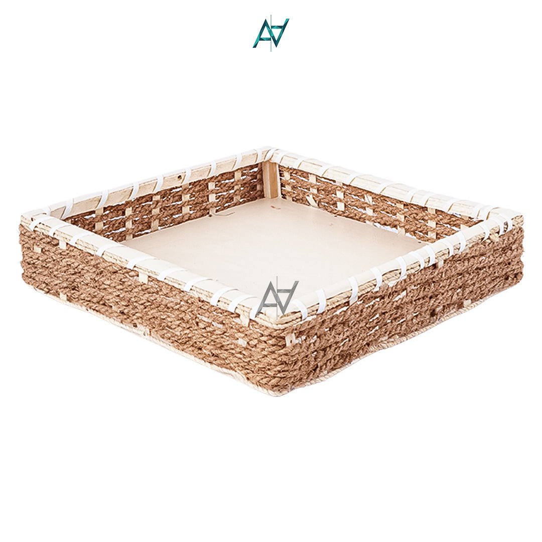 Square Jute Basket - Basket for Home, Gifting, Decoration - aliakbardecoration