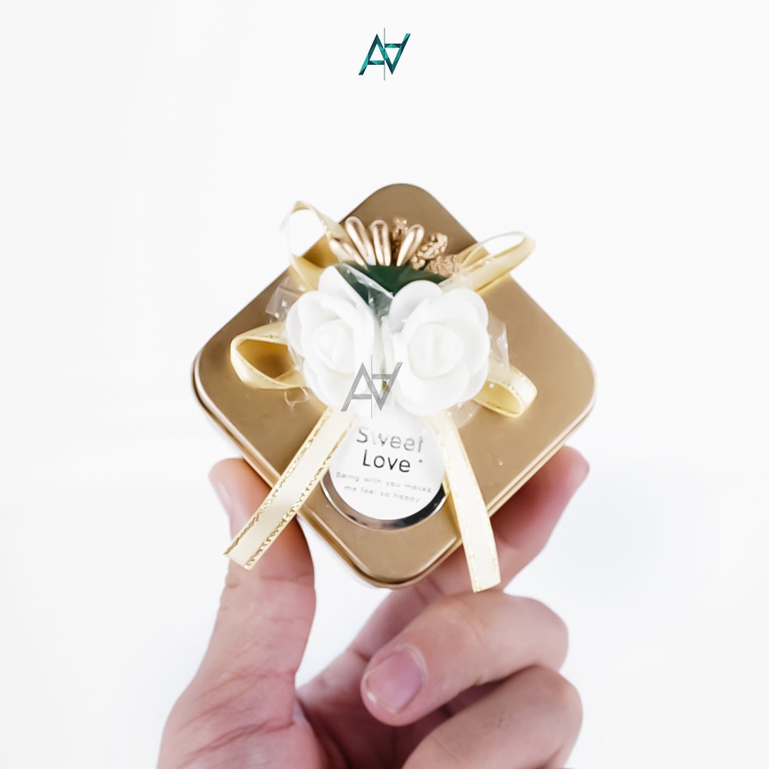 Square Nikkah Tin Boxes – Premium Bid & Favor Boxes - aliakbardecoration