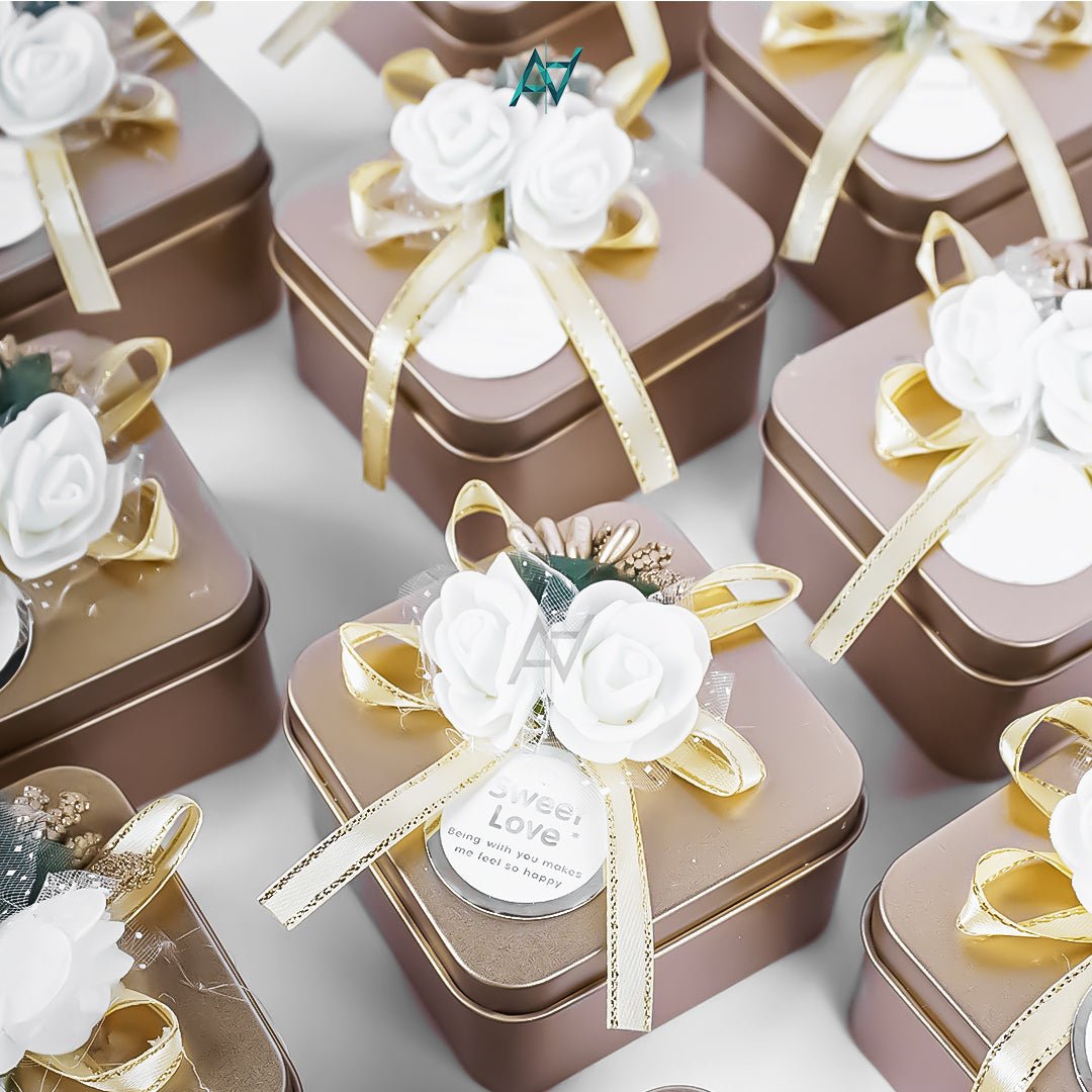 Square Nikkah Tin Boxes – Premium Bid & Favor Boxes - aliakbardecoration