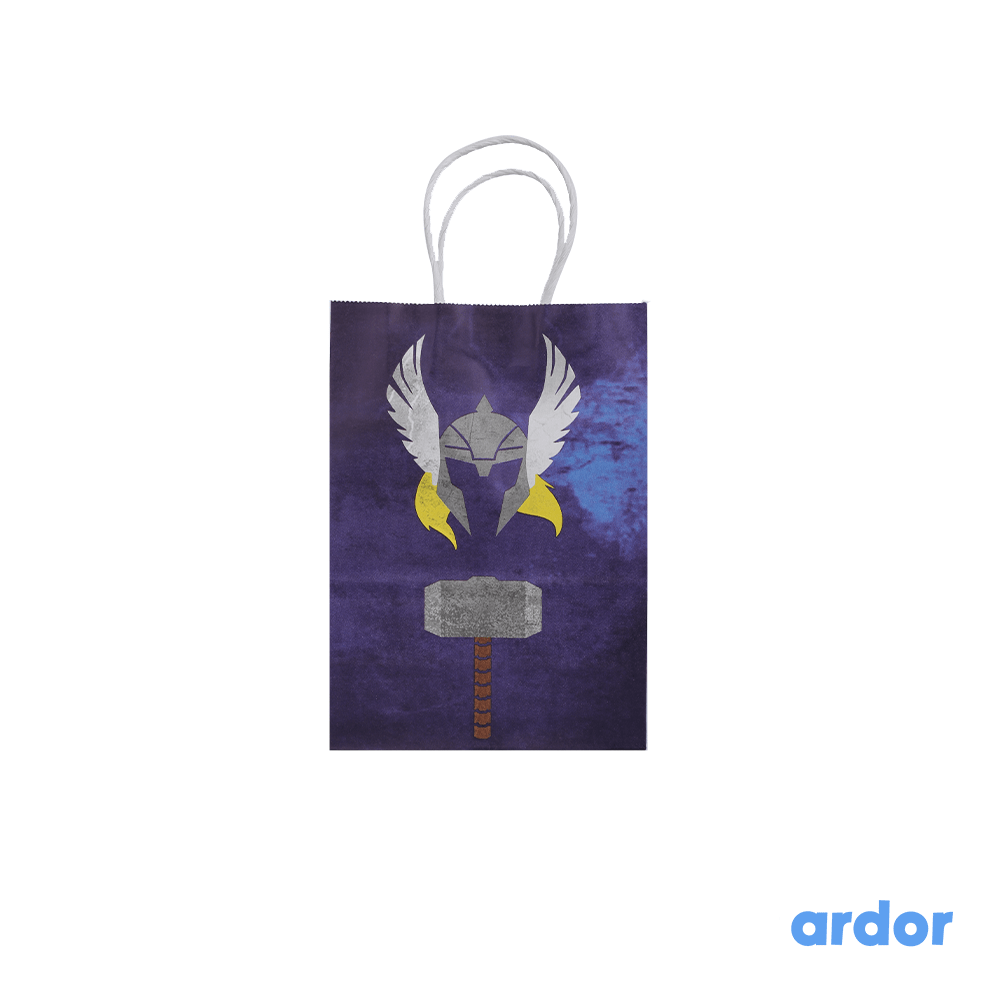 Thor Print Goodie Bag Pack of 12 - aliakbardecoration