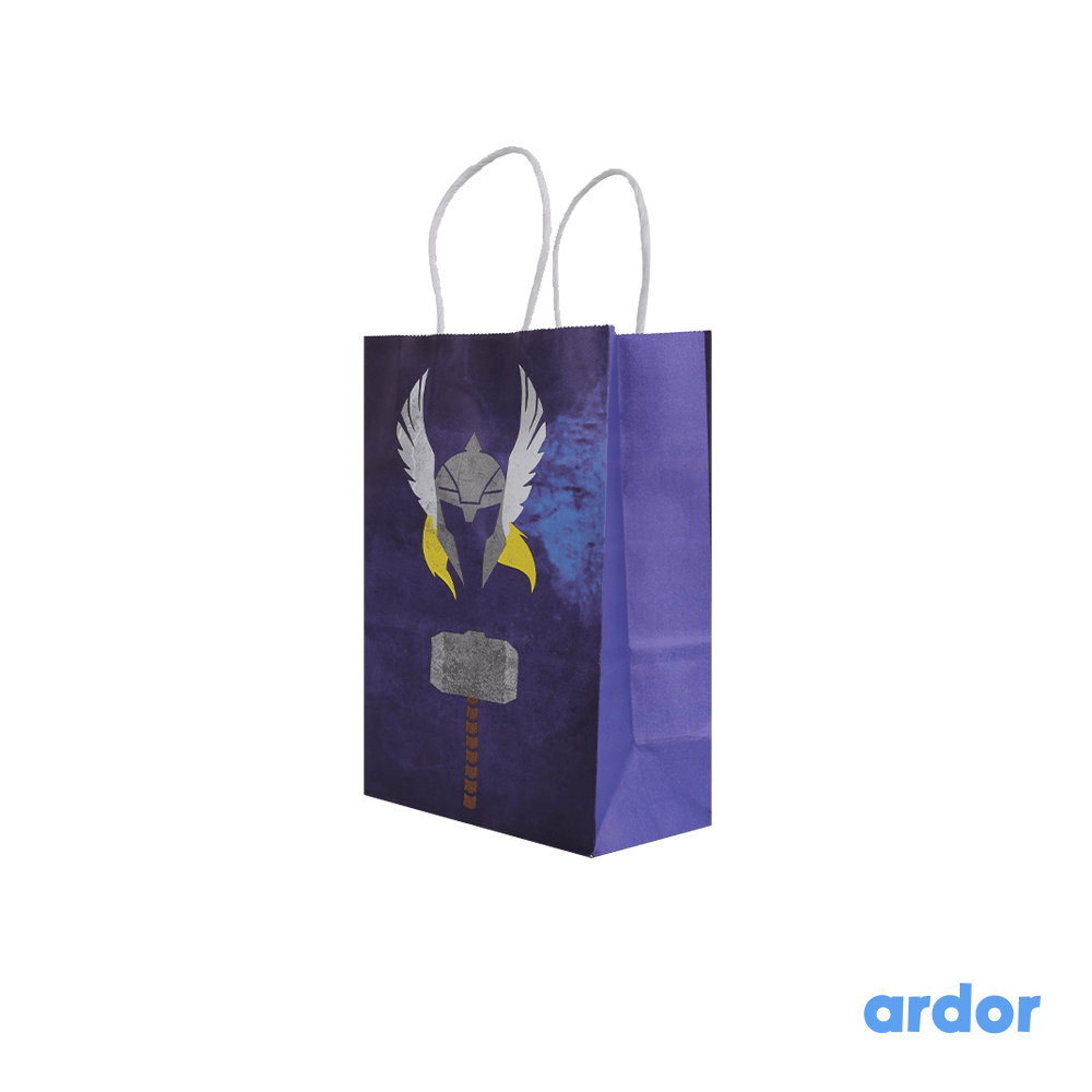 Thor Print Goodie Bag Pack of 12 - aliakbardecoration