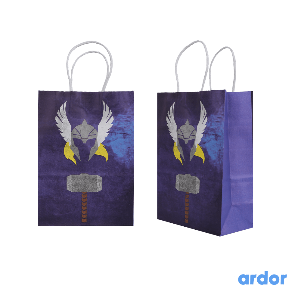 Thor Print Goodie Bag Pack of 12 - aliakbardecoration