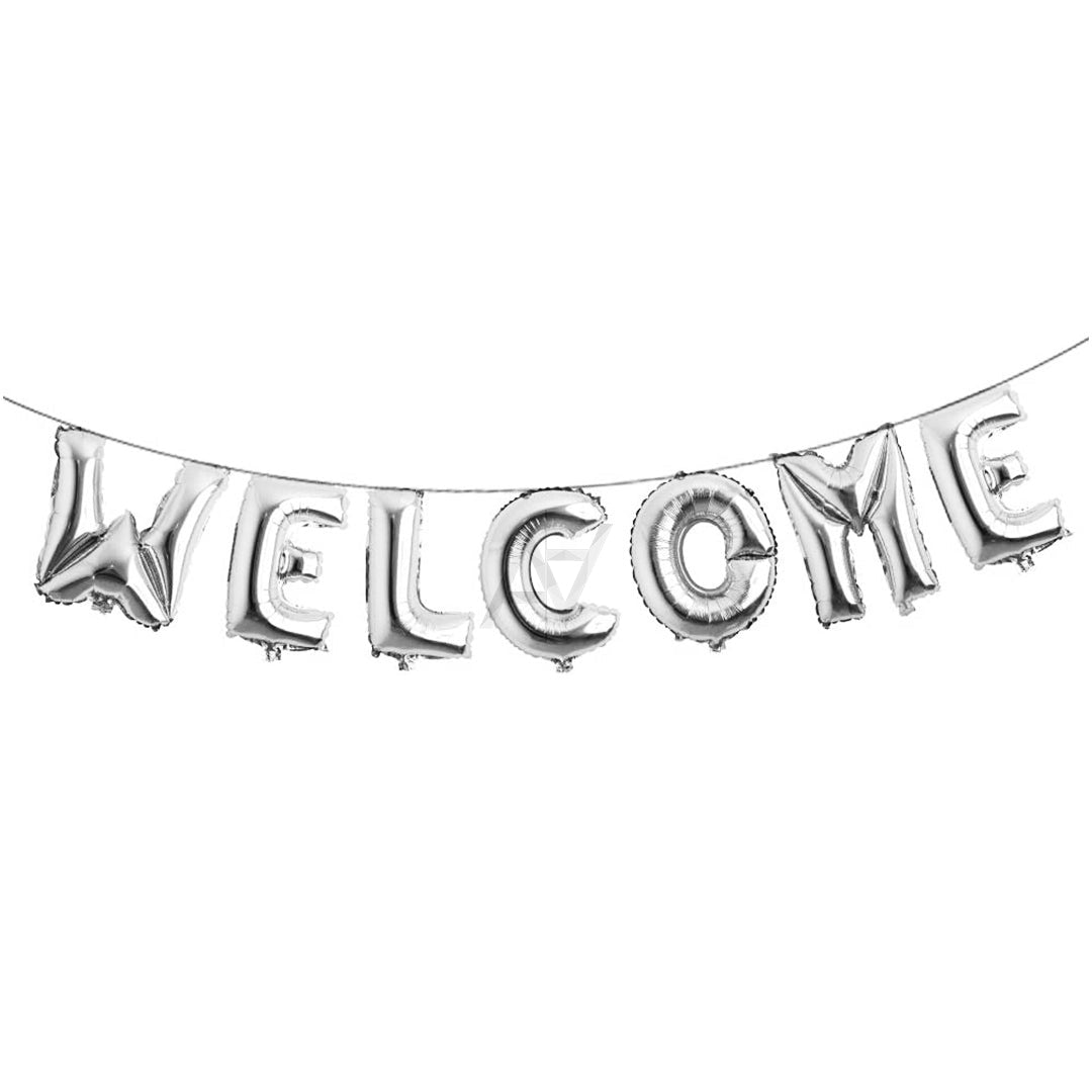Welcome Foil Balloon Golden Color - aliakbardecoration